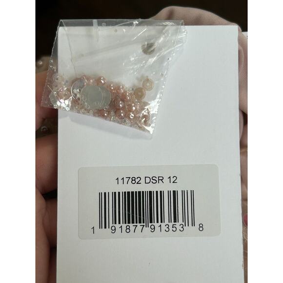 Mac Duggal Women's Disc Embellished Sequin Gown with Feather Dusty Rose Size 12 - Picture 16 of 16